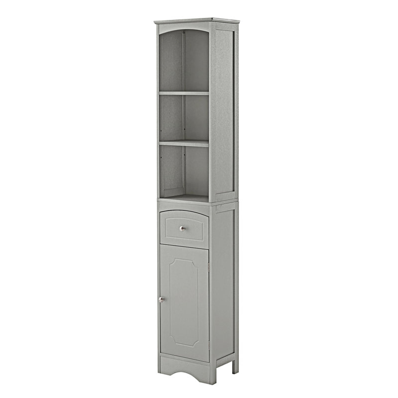 Armoire de salle de bain autoportante, Gris
