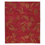 Wool Floral Area Rug in Brown/Pink