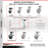 4 Piece Thermoplastic Rubber Caster Set