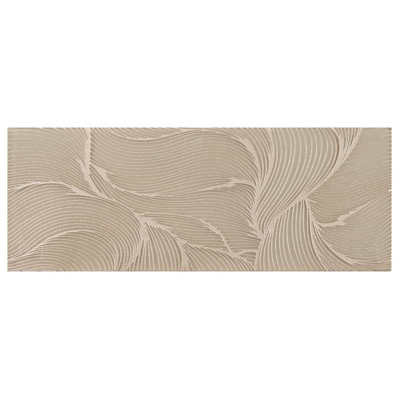 Sonya Waves 6x16 Frosted Glass Tile, Bronze