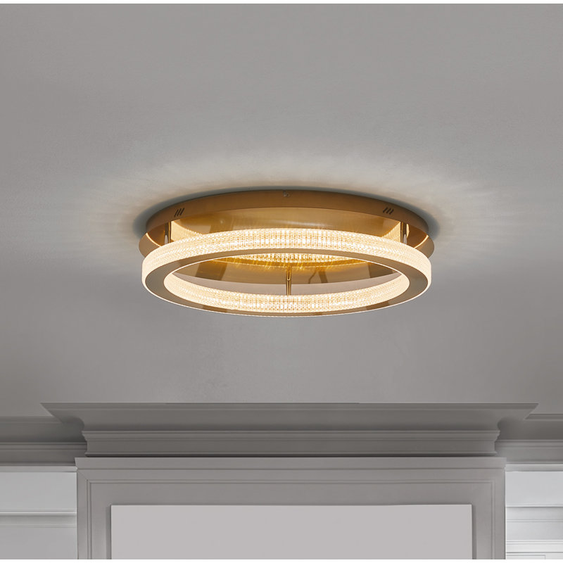 LED Flush Mount, 12cm H x 60cm W x 60cm D