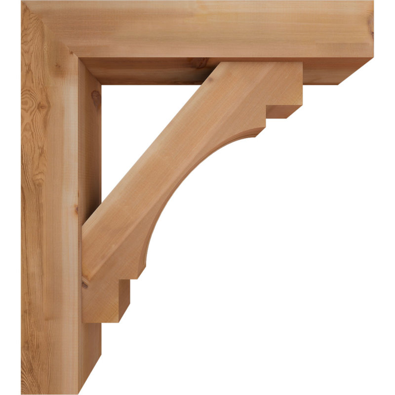 Support Merced Block avec support décalé, 38 x 34, Cèdre rouge occidental de l 7 1/2 po (lisse)