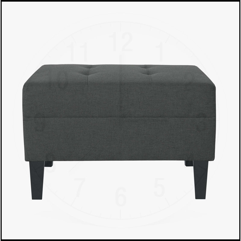 Repose-pieds classique avec plateau rembourré et pieds en bois de bouleau durable pour plus de confort et de style