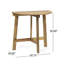 Table en bois naturelle semi-ronde, pliable pour optimiser l'espace avec forme, caractéristique