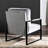 Mid-Century Modern Accent Chair, Durable Square Metal Frame, Plush Upholstery-1147878734