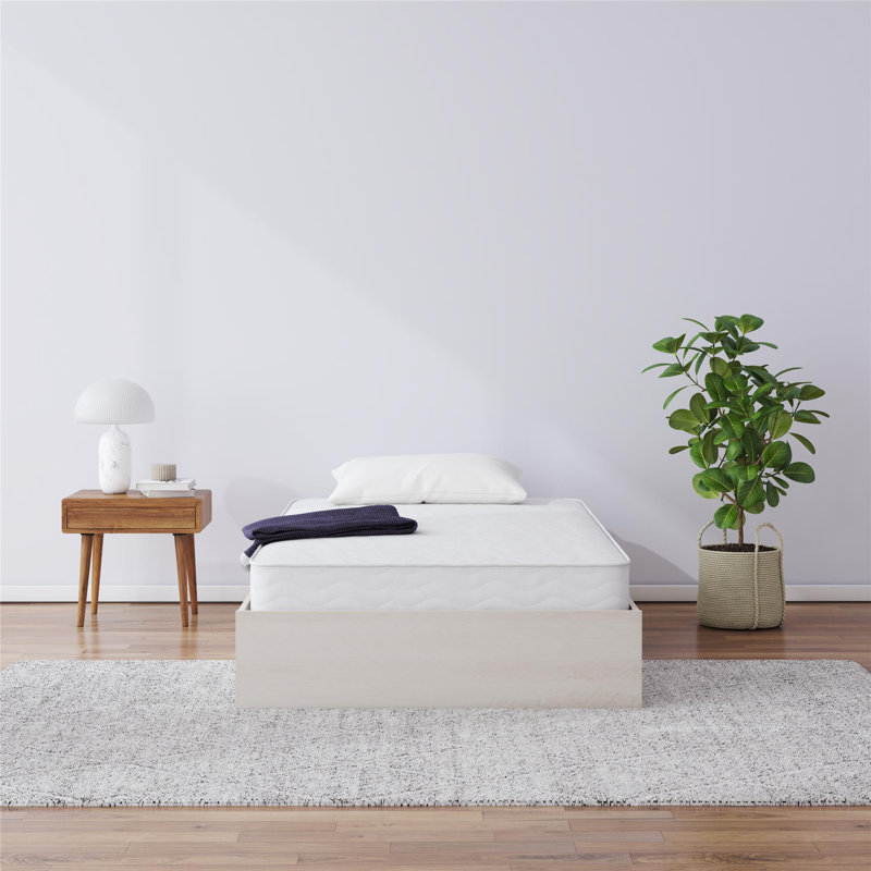 Ensemble de lit plateforme et matelas Magnus, Ivoire