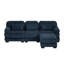 Canapé modulaire surdimensionné en L Cloud Couch Cloud, canapé 3 places avec repose-pieds, coussins de siège confortables et épais, tissu en velours côtelé respirant, bleu pour le salon-2047768833-2047768838