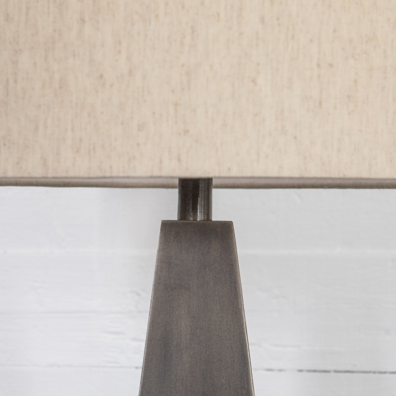 Leander Table Lamp, Pewter