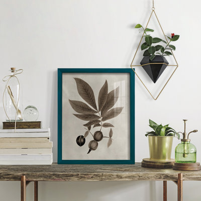 Arbor Speciment VI - Impression encadrée avec verre - bleu océan