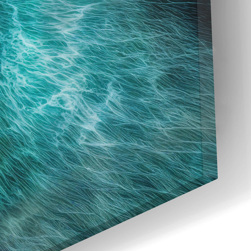  «Make Waves In The World» par Rey Klimt, art mural en verre acrylique, 24 po x 12 po
