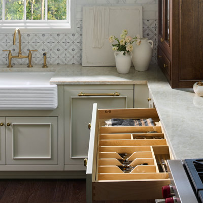 Rev-A-Shelf Wood Trim-to-Fit Utensil and Cutlery Drawer Organizer Insert 