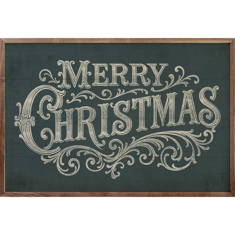 Joyeux Noël orné, Bleu, H 5 po x l 8 po