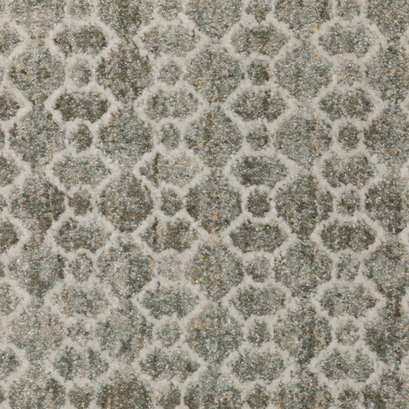Michels Distressed Abstract Grey/ Blue Area Rug, Rectangle 5'3" x 7'7"