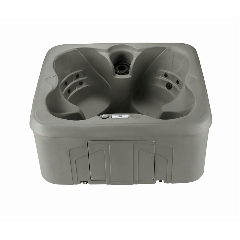 Taupe Oval 4-Person Plug and Play Hot Tub Spa