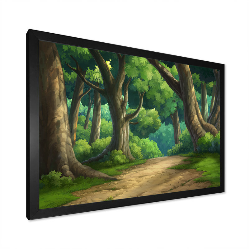 «Morning Light In The Forest IV», reproduction sur toile, Cadre d'angle fermé noir, H 8 po x l 12 po x P 1 po