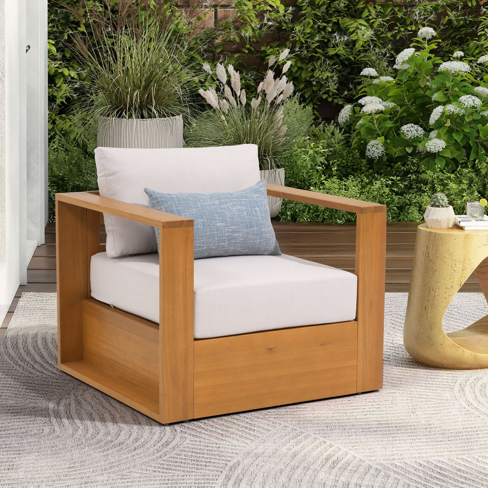 Emmett Eucalyptus Outdoor Lounge Chair