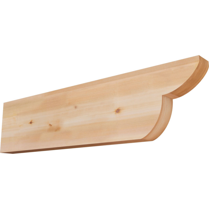 Queue de chevron lisse Crestline, Cèdre rouge de l'Ouest, 12" H x 48" W x 3.5" D