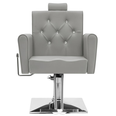 Fauteuil de coiffeur Hartnett, fauteuil de salon pivotant en similicuir