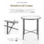 Table de bout ronde en métal martelé et en X Lalia-125211550