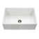 Houzer 33 in  Fireclay Apron Front Farmhouse Kitchen Sink w/ Strainer, Grid - PTG-4300 WH-C