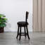 Tabouret pivotant à lattes de 30 po de hauteur de bar, siège en tissu gris anthracite-1256746741