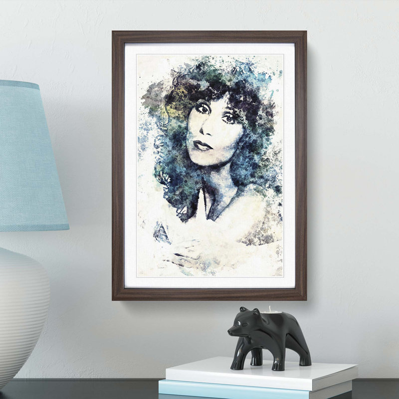 Cher in Abstract - Picture Frame Graphic Art Print, 48cm H x 36cm W x 2cm D, Walnut Framed