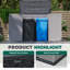 4.7 ft. W x 2.2 ft. D 1200L Outdoor Resin Horizontal Storage Shed With Floor, Lockable-633910879