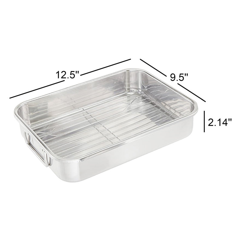 Plat à rôtir en acier inoxydable de 12,5 po Cook Pro