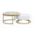 Modern Round Nesting Coffee Table Set with Drawers and Versatile Functionality