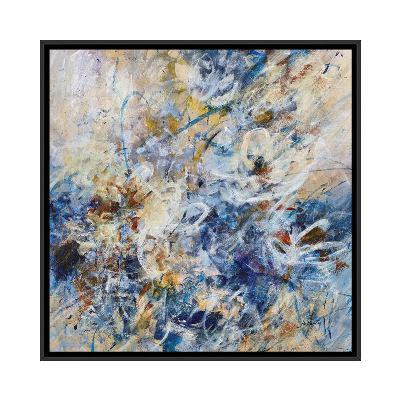Espagnole à motif floral, reproduction d'art sur toile encadrée, H 18 po x l 18 po, Noir
