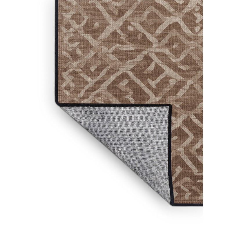 Tapis brun lavable à la machine GSIX03570, Carré 7 pi