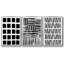 «Square Print», ensemble de 3 reproductions encadrées sur toile-97945745-97945744