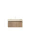 Ensemble de meuble-lavabo flottant 36 pouces à élégance moderne avec grain de bois Heidelberg avec plateau en travertin Roma et lavabo à 1 trou-898286378-898286379-898286380
