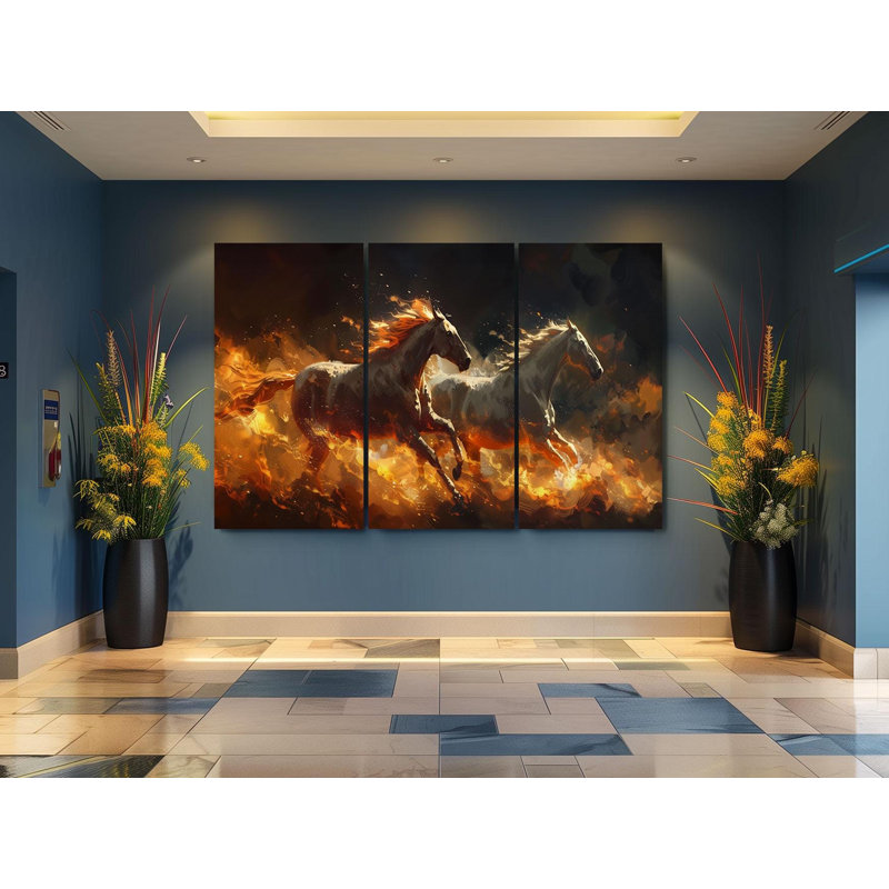 Triptyque, art mural sur toile, H 20 po x l 30 po