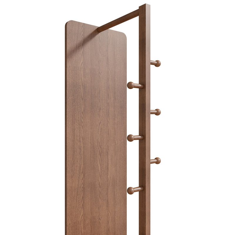 Miroir double avec cadre en bois massif et en caoutchouc, noyer, largeur de verre de 13,7 po, mise à niveau de la chambre à coucher / salon, miroir en noyer élégant avec verre, amélioration, conception d'utilisation