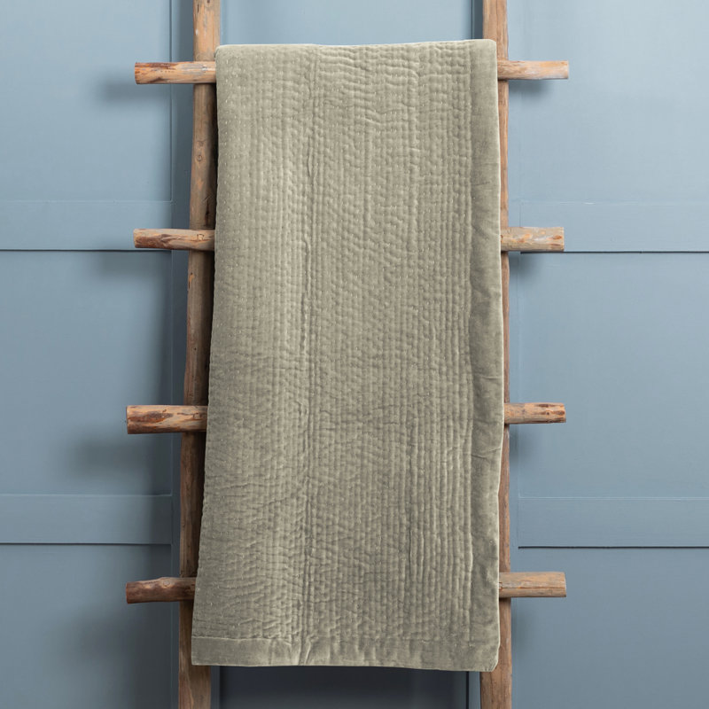 Haze Quilted Throw Blanket, Beige