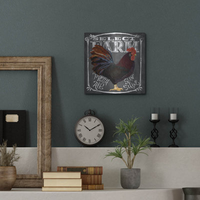 August Grove 'Rooster On Chalkboard 3' by Art Licencing Studio Metal Wall Art,