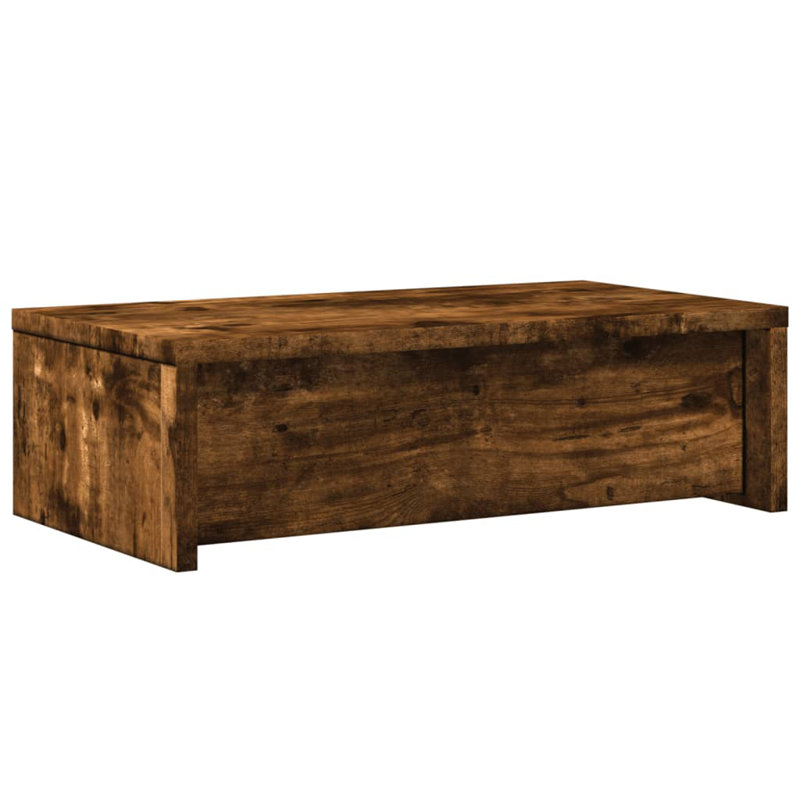 Support pour écran avec tiroirs 19,7 x 10,6 x 5,9 po, 5.9" H x 19.7" W x 10.6" D, Chêne fumé