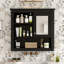 Armoire de salle de bain 32 "avec miroir, armoire à pharmacie murale avec 4 tablettes-376880275
