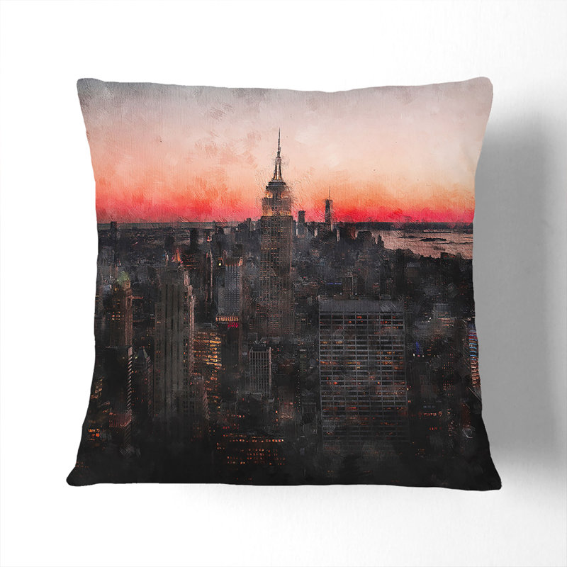 Square Throw Cushion, 55cm H x 55cm W x 20cm D, Black