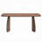 Hamza Rectangular Dining Table, Curved Wood Base, Walnut Brown 71 Inch