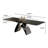 63'' to 95” Extendable Dining Table For 6-10 with Black Sintered Stone Tabletop and Metal Base