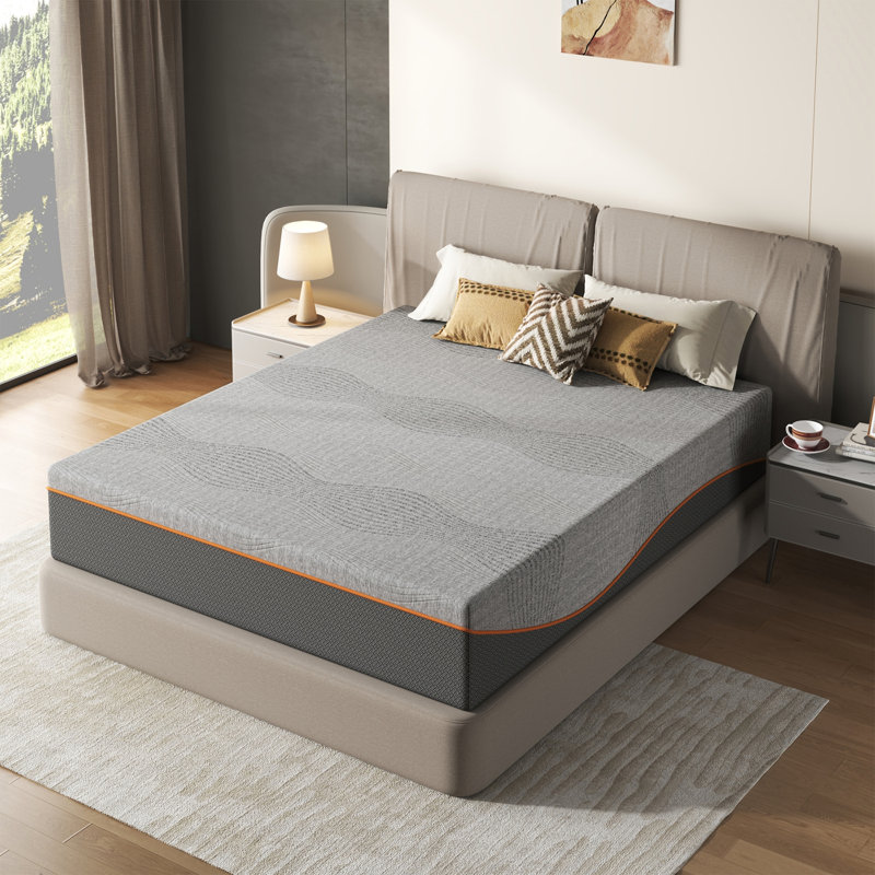 Matelas en mousse à mémoire de forme de 14 pouces, sans fibre de verre, sensation moyenne, couches de refroidissement respirantes, matériaux sécuritaires certifiés