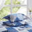 3-Piece King Size Quilt Set - Lightweight Microfiber Bedspread & 2 Pillow Shams, Blue Patchwork Floral Pattern, Oversized 98x106 Inches, All-Season Bed Cover-122724113-122724118