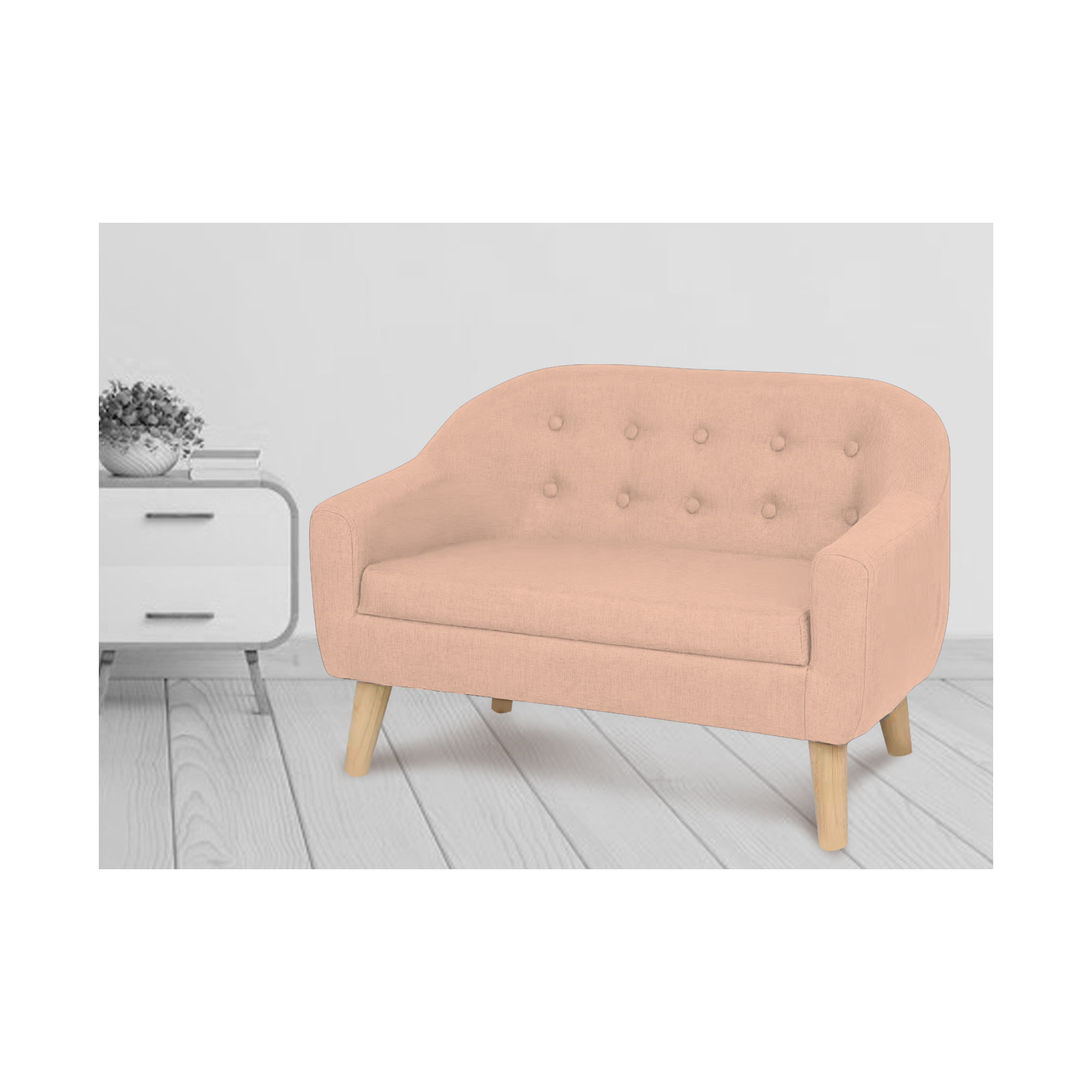 Benales Kids Foam Mini Sofa, Pink