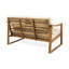 Table basse d'extérieur en bois avec coussins d'eau, panneaux à lattes, design traîneau, couleur principale pour l'ambiance, largeur de l'emballage : 33 po, rangement