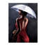 «Lady in Red» par Armand, reproduction sur toile-21649548