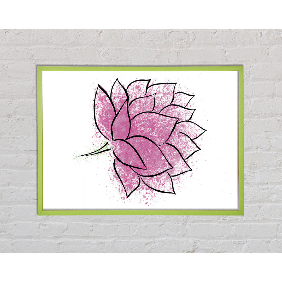 Cambelle Pink Lotus Flower 1 - Einzelner Bilderrahmen Kunstdrucke