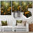 Green And Yellow Abstract Botanical Plants 2 - Tachisme Metal Wall Art-638742662