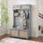 Hall Tree with Coat Rack, Gray Entryway Bench &amp; Shoe Storage, Solid Wood Feet | Gray | MDF-701707123